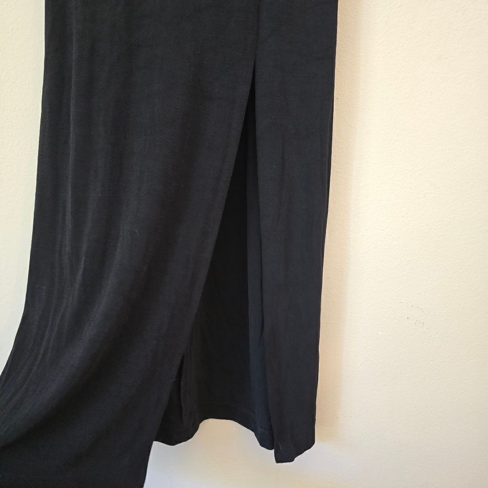 Vintage TOWER Women's Maxi Dress Black Size Medium Y2K Made in USA 90s Gothic - Picture 3 of 10